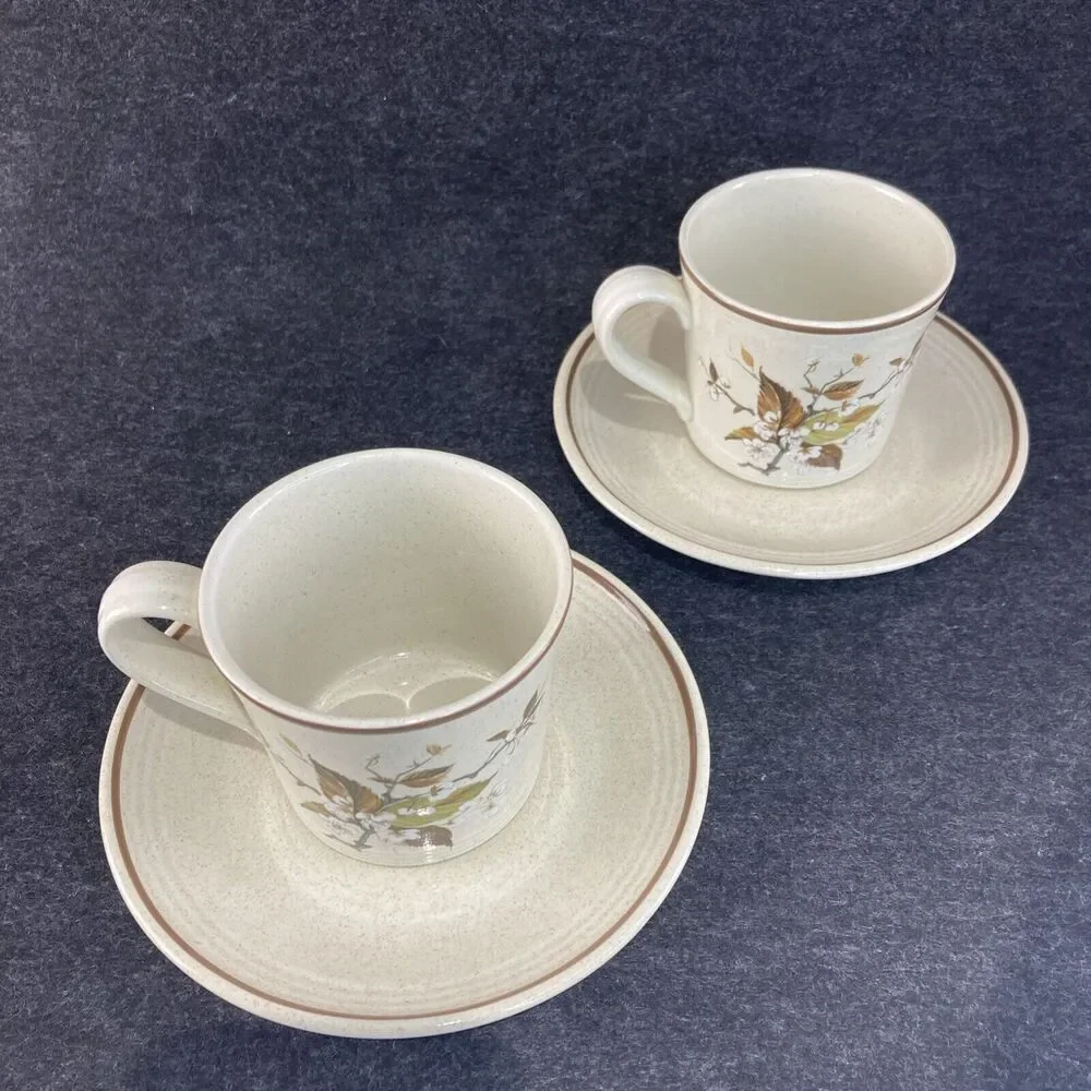 Set Of 2 Royal Doulton Wild Cherry Cup‎ & Saucer 565766 Made In England 1979 Vtg